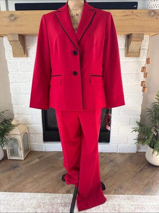 Le Suit Jackets & Blazers - Le Suit Red Blazer and Matching Pants with Black Piping